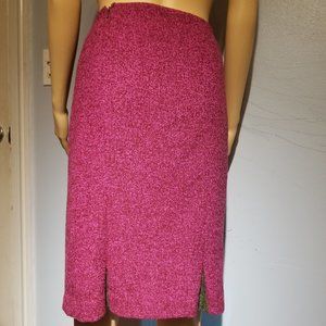 Balmain boucle pink , and green pencil SKIRT s10